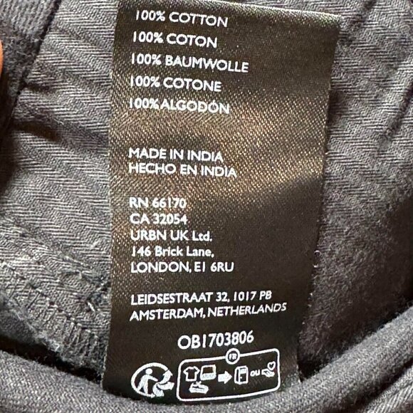 Free People Needed Breaking Trousers Mid Rise Pleating 100% Cotton Black‎ Size 0 - Picture 12 of 16